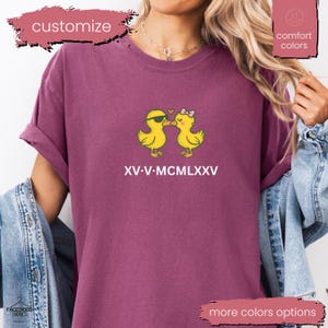 Personalized Roman Numeral T-shirt, Comfort Colors® Custom Anniversary Date Shirt, Matching Couples Outfit, Honeymoon Shirt, Wedding Tee