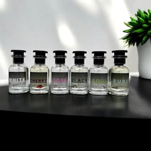 Choose Luxury Perfume SAMPLE 0.07 OZ. Long Lasting Scent Vanilla Cherry Jasmine Musk Peach Rose Sandalwood Peony Fresh Floral. Gift for Her