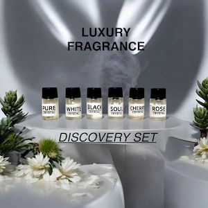 Long Lasting Perfume| Vanilla Cherry Jasmine Musk Sandalwood Rose Bergamot Floral Fresh Sweet Niche Scents|DISCOVERY SAMPLE SET Gift for Her