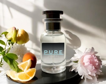 Luxury Unisex Long Lasting Perfume Jasmine, Musk Peach Orange Wood Fragrance. Gift for her.