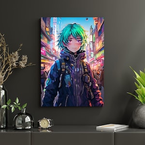 Pakiet wydruków sztuki cyberpunkowej | 150 plakatów cyfrowych | Futurystyczny neon, science fiction i glitch estetyczny obraz ścienny | Natychmiastowe pobranie