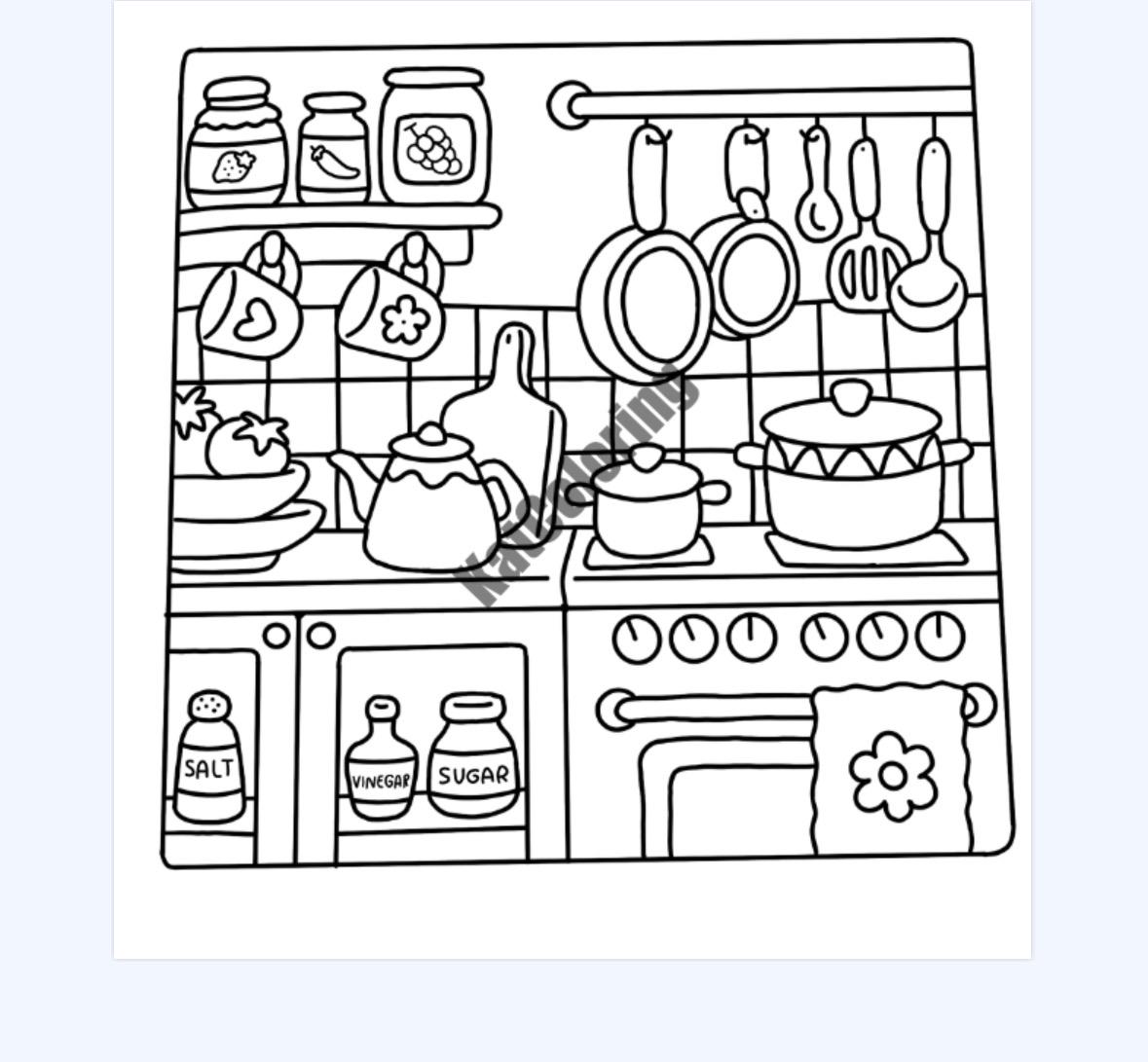 Little Corner Coloring Page by Coco Wyo - Etsy