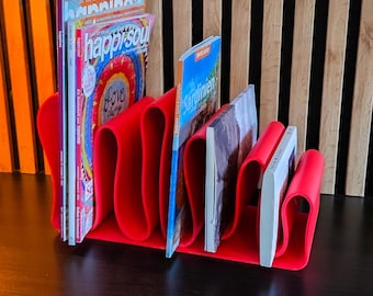 Retro Magazine & Vinyl Stand | 3D Printed Display Holder for Magazines, Pictures, Records and Business Cards | 3 Sizes