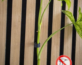 Plant clips for acoustic panels – 3D printed, tool-free installation, for easy wall greening