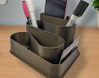 WAVE Desk Organizer with cell phone and business card holder