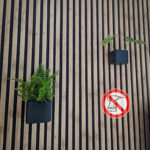 Fioriera CUBE per pannelli acustici - non richiede fori | 3 diverse misure