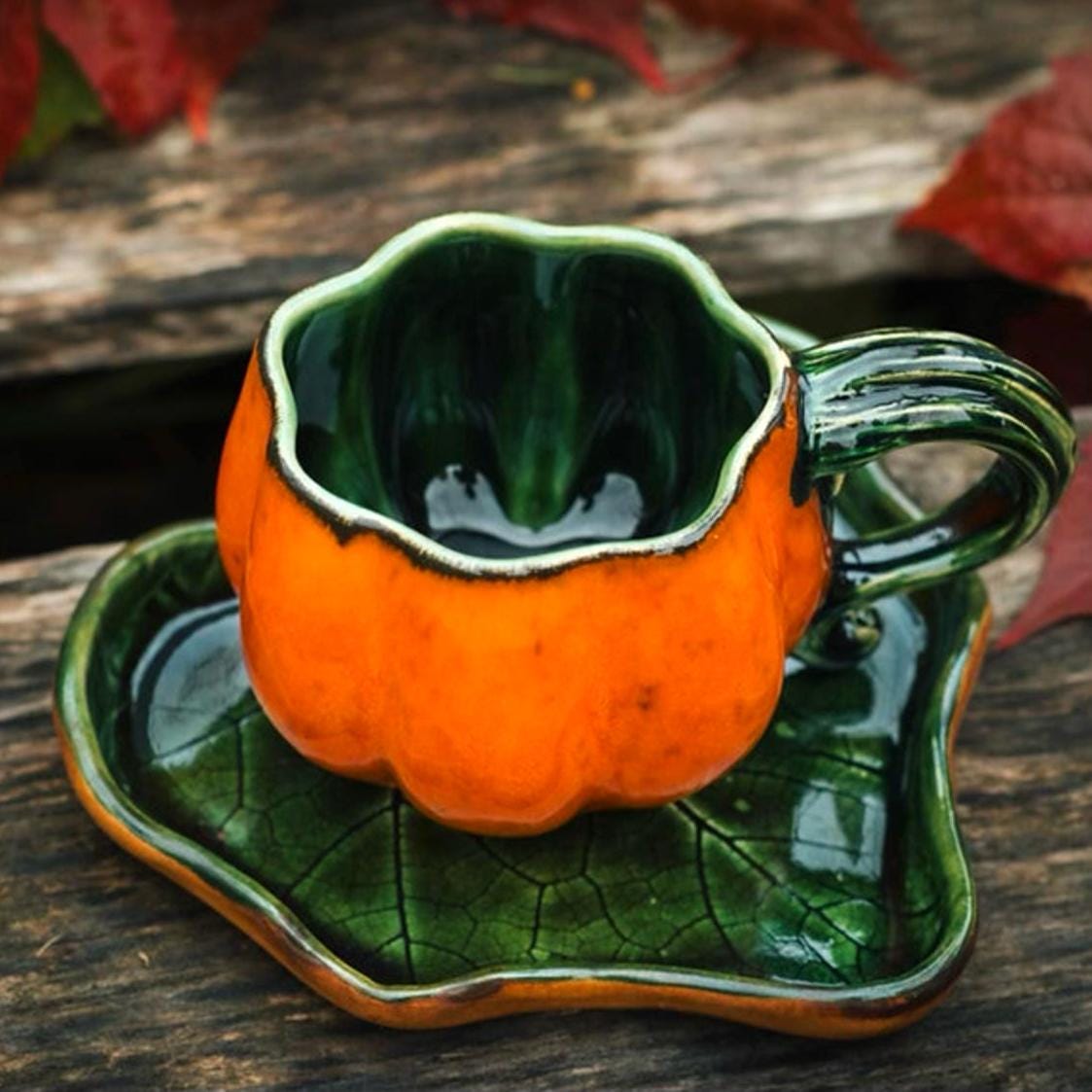 カボチャの陶器カップ - Etsy 日本