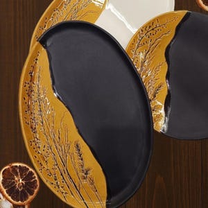 Unique Handmade Ceramic Plates –  Rustic Boho Dish Platter for Breakfast, Serving, or Display | Pottery Gift for Her, Housewarming & Wedding