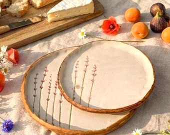 Stoneware Dinner Plates, Handmade Ceramic Plates,  Rustic Stoneware Dinnerware, Handmade Plates, Pottery Tableware Set , Wabi Sabi Decor