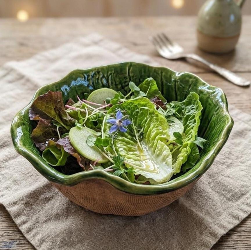 Lettuce Salad Plates - Etsy