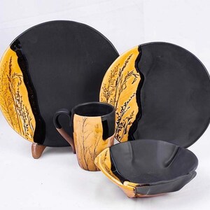 Unique Dinnerware Plates / Ceramic Dinner Plate – Rustic Pottery Gift ...
