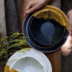 Unique Dinnerware Plates / Ceramic Dinner Plate – Rustic Pottery Gift ...
