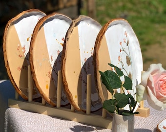 Dinner Ceramic Plate Set Rustic Botanical Dinnerware Handmade Kitchenware Flower Cottagecore Decor Wabi Sabi Pottery for Kitchen or Gift