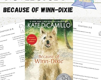 Because of Winn-Dixie Novel Study | Children&#39;s Book | Elementary Literature | Book Study | Literature Guide