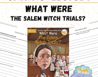 Salem Witch Trials Novel Study Unit | History, Reading Comprehension Worksheets
