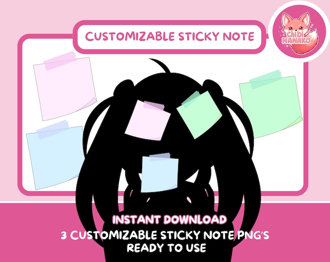 Vtuber / Pngtuber Sticky Note Asset MEGAPACK | FULLY CUSTOMIZABLE ...