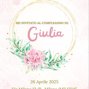 Customizable birthday, party, baptism, etc. invitation in CANVA PDF.