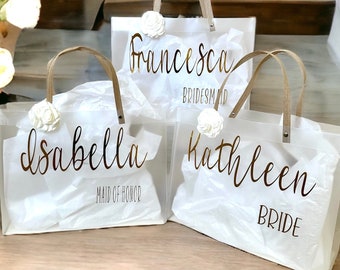 Bridal Party Proposal Gift Bag, Personalized Bridesmaid Proposal Bags, Custom Thank you Wedding Bags, Welcome Bachelorette Party Bags