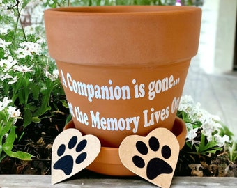 Plantable Paw Print Pet Memorial Gift, Custom Pet Sympathy Gift, Dog Memorial Gift, Cat Loss Gift, Pet Memento, Animal Lover Gift