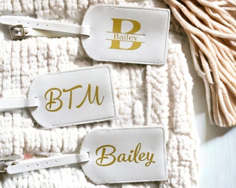 Personalized Luggage Tags, Bridal Party Gift, Girls' Trip Gift, Honeymoon Gift, Monogrammed Travel Accessories, Bachelorette Party Favors