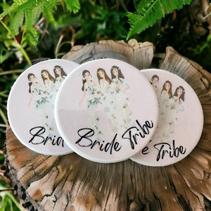 Bride Tribe Bridal Party Favors, Bridal Party Compact Mirror, Bohemian Style bridesmaid Gift, Bridesmaid Proposal Gift Ideas, Boho Decor image 4