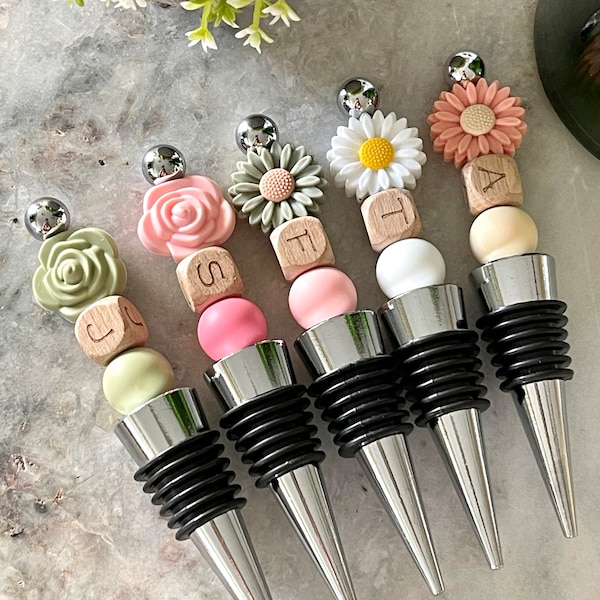 Flower Wine Stopper Etsy