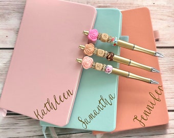 Personalized Journal Set for the Bride and Bridal Party, Unique Custom Bridesmaid Gift Set, Wedding Planning Journal, BellaCescaBoutique