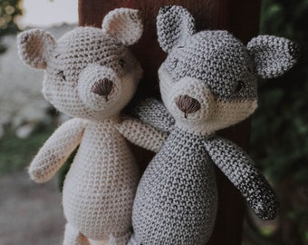 Rigby Crochet Gray Wolf and Arctic Fox - Amigurumi Doll