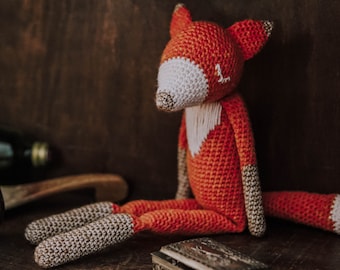 Vintage Fox - Crochet Fox - Heirloom