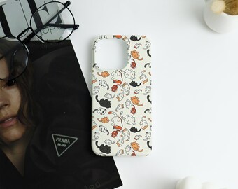 Adorable Kitties iPhone Case,Custom Text iPhone Case,Multi-Device iPhone Protective Case iPhone 17/16/15/14/13/12 Basic/Pro/Mini/Pro Max