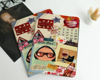 Retro Scrapbook Collage iPad Case for iPad Air 7/6/5,iPad Pro,iPad Mini,iPad Case With Auto Wake/Sleep,Customized iPad Case,Gift for friend