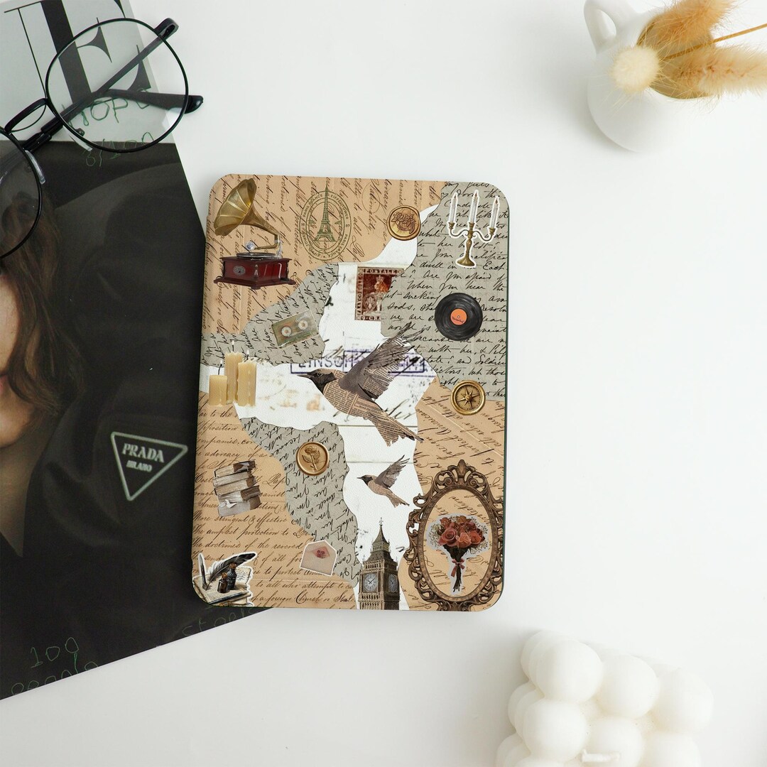 Vintage Collage Old World Kindle Case Custom for Paperwhite 12th/11th ...