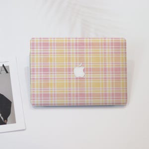 Sweet Pastel Plaid MacBook Case, Air 15/13/11" 2026 Hard Laptop Case, Pro 16/15/14/13 Inch 2025 M5 M4 M3 M2 M1, 2026 Neo A18, Macbook Cover