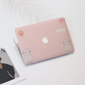 Pink Cute Cartoon Cat Paw Macbook Air Case | Hard Laptop Case for Macbook Air 11/13/15 Pro 13/14/15/16 2021 2022 2023 Cover | Laptop Sleeve