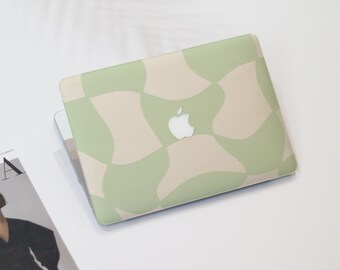 Green Irregular Squares Macbook Air Case | Hard Laptop Case for Macbook Air 11/13/15 Pro 13/14/15/16 2021 2022 2023 Cover | Laptop Sleeve