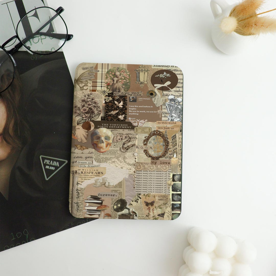 Vintage Dark Collage Kindle Case Custom for Paperwhite 12th/11th ...