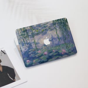 Ölbild Lotus im Pool Macbook Air Hülle | Hart Laptop Tasche für Macbook Air 11/13/15 Pro 13/14/15/16 2021 2022 2023 Abdeckung |