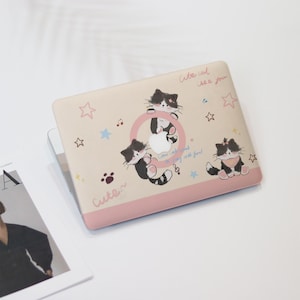 Sweet Cute Cartoon Cats Macbook Air Case | Hard Laptop Case for Macbook Air 11/13/15 Pro 13/14/15/16 2021 2022 2023 Cover | Laptop Sleeve
