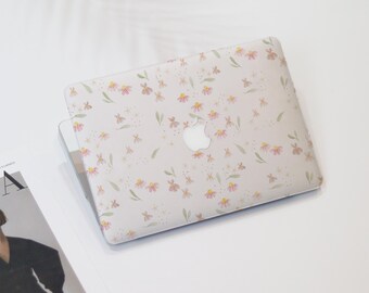 Light Pink Fresh Flowers Macbook Air Case | Hard Laptop Case for Macbook Air 11/13/15 Pro 13/14/15/16 2021 2022 2023 Cover | Laptop Sleeve