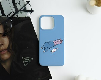 Floating Character iPhone Case,Custom Text iPhone Case,Multi-Device iPhone Protective Case iPhone 17/16/15/14/13/12 Basic/Pro/Mini/Pro Max