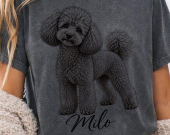 Comfort Color Custom Pet Portrait Tee, Personalized Pet Photo Shirt, Custom Dog Portrait Tshirt, Custom Cat Portrait T-Shirt