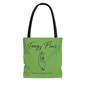 Energy Flows - Hand Crystal - Tote Bag