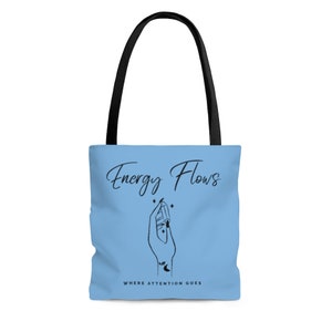 Energy Flows - Hand Crystal - Tote Bag