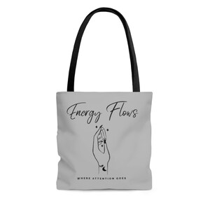Energy Flows - Hand Crystal - Tote Bag