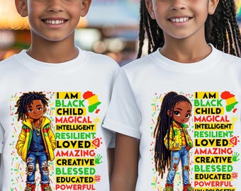 Soy una chica negra de la historia negra png, soy una chica negra de la historia, chico/chica negra Juneteenth png, historia negra png, niños BHM png, camiseta BLM de sublimación