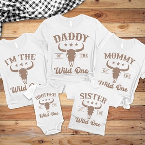 Wild One Western First Birthday Shirt, Cowboy Family Matching Birthday Shirt, Wild West Family 1st Birthday shirt,My First Rodeo Tee