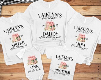 Customized One for the Books Family Birthday Shirt, Personalized Party Outfit, Matching Birthday Shirts, Book Theme Birthday Tee