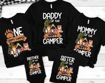 One Happy Camper Birthday Shirt, Custom Family Camping Shirt, Daddy Camper, Mommy Camper Shirt, Custom Camper Shirt, Family Vacation 2024