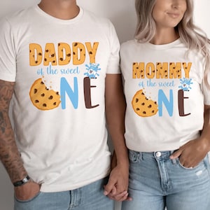 Cookies and Milk Sweet One 1st Birthday Party Shirts, Sweet One Family Matching First Birthday Tshirt, Milk and Cookie Theme Birthday Tee