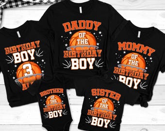 Basketball Birthday Shirts, Matching Family Birthday Party Shirt, Dad Mom of Birthday Boy Basketball Shirt, Basketball Theme Birthday Shirt